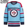 Barn Ishockey Winnipeg Jets tröja Kyle Connor Anniversary Adidas 2023-24 Blå Authentic